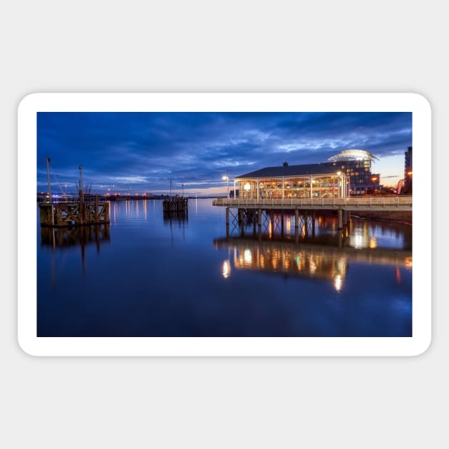 Cardiff Bay Reflections Sticker by RJDowns